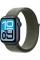 Apple Watch SE 3 GPS, 44mm Midnight Aluminum Case with Forest Sport Loop